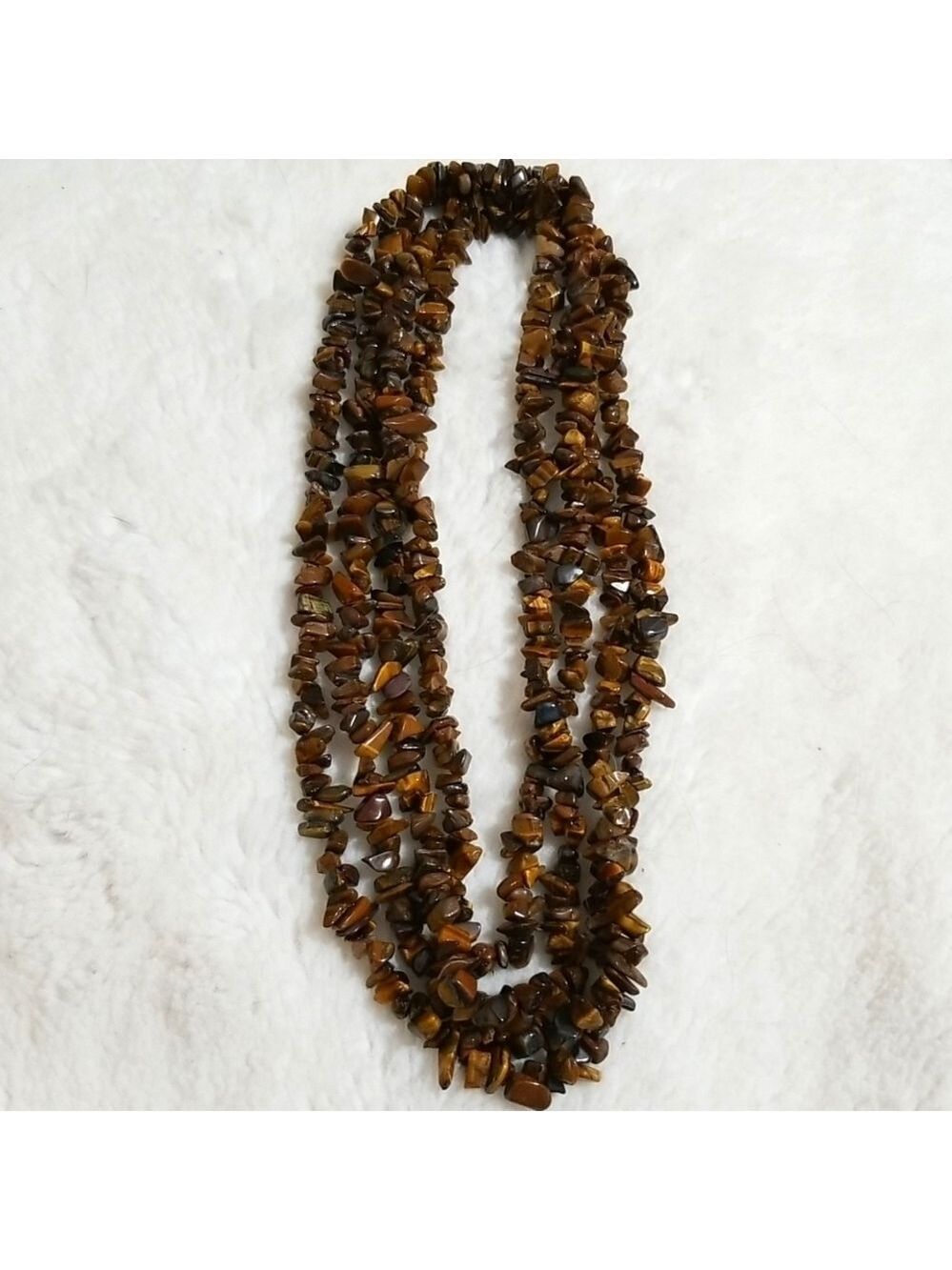 Tiger eye real stone chips 74 inches long